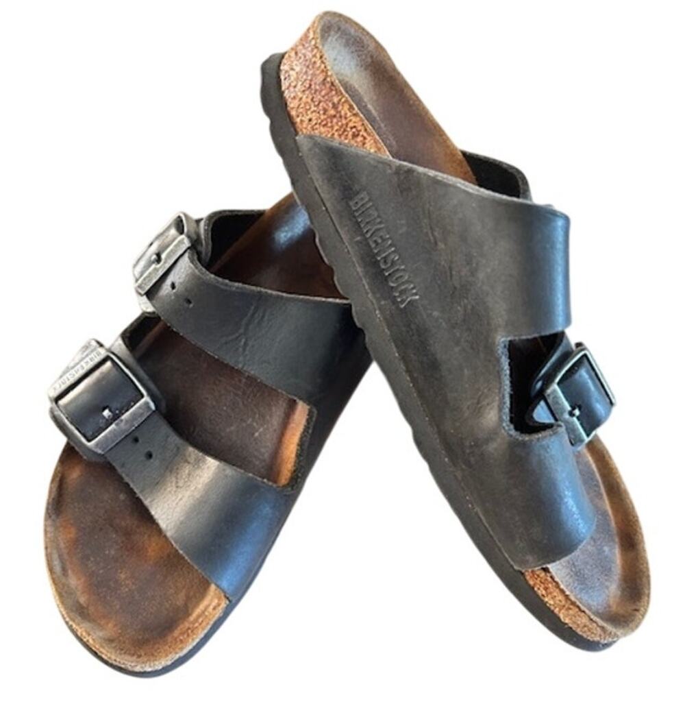Birkenstock Arizona Chunky Platform Sandals – Black Leather, Size 36